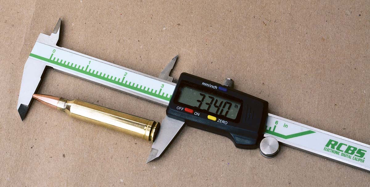 The 300 Winchester Magnum was introduced in 1963 and was a “short magnum,” meaning that it would work in 30-06 length actions at 3.340 inches and was based on the belted magnum case.